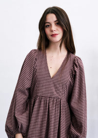 FRNCH | Maroon Plaid Ryuzu Maxi Dress