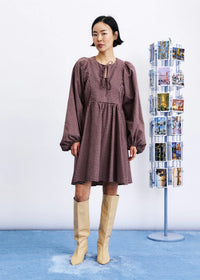 FRNCH | Maroon Plaid Kiyo Dress