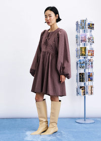 FRNCH | Maroon Plaid Kiyo Dress