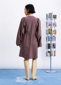 FRNCH | Maroon Plaid Kiyo Dress