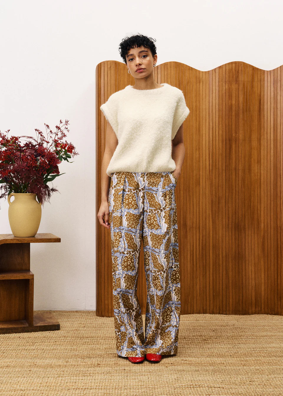 FRNCH Loki Leopard Ochre Pants
