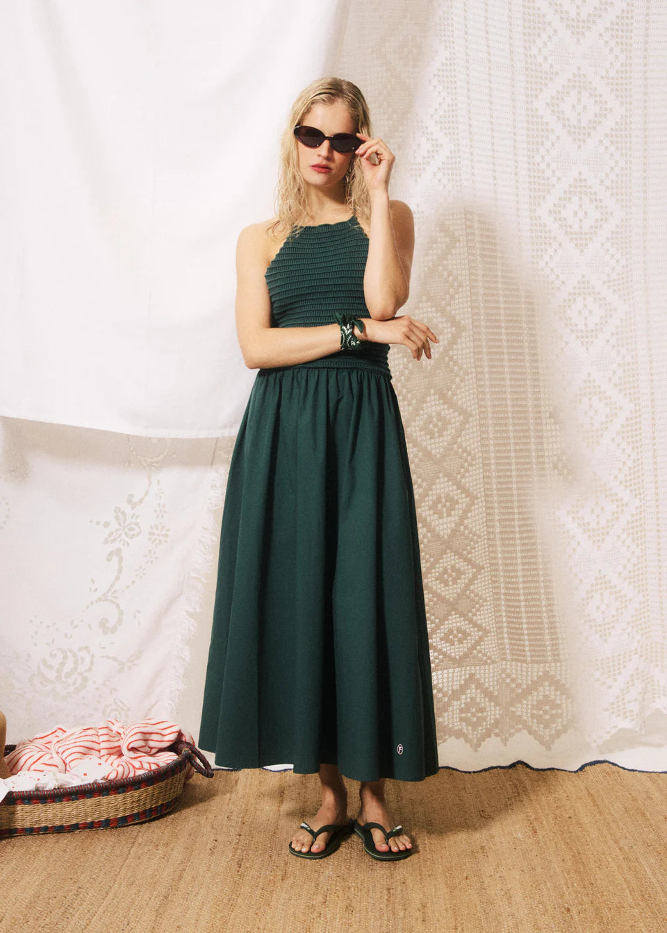 FRNCH | Lucia Dress in Vert Rivage