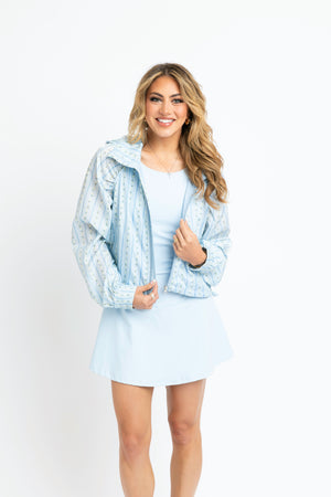 Karlie Floral Stripe Weekend Lightweight Jacket