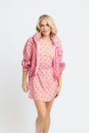 Karlie Pink Floral London VBack Scallop Kourt Dress