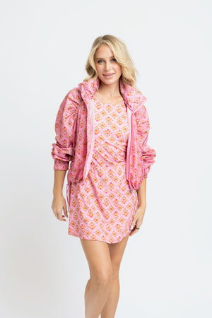 Karlie Pink Floral London VBack Scallop Kourt Dress