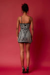Black Beading Sequins Mini Dress