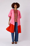 CROSBY Taryn Coat in Pink Colorblock
