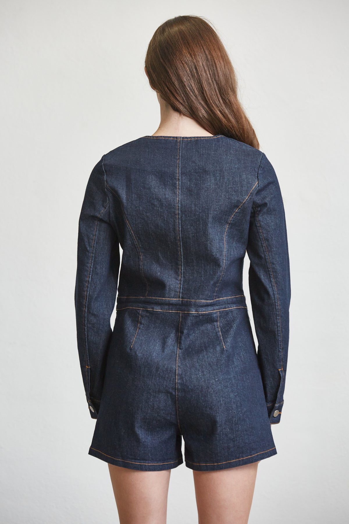 Stretchy Denim Romper