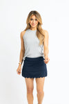 Karlie Navy Scallop Kourt Skort