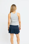 Karlie Navy Scallop Kourt Skort