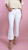 Liverpool White Hannah Crop Flare