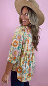 Ivy Jane Floral Popover Top