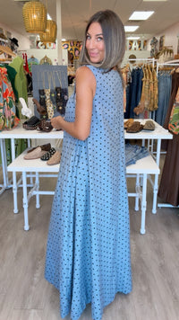 Karlie | Denim Polka Dot Scoop Maxi