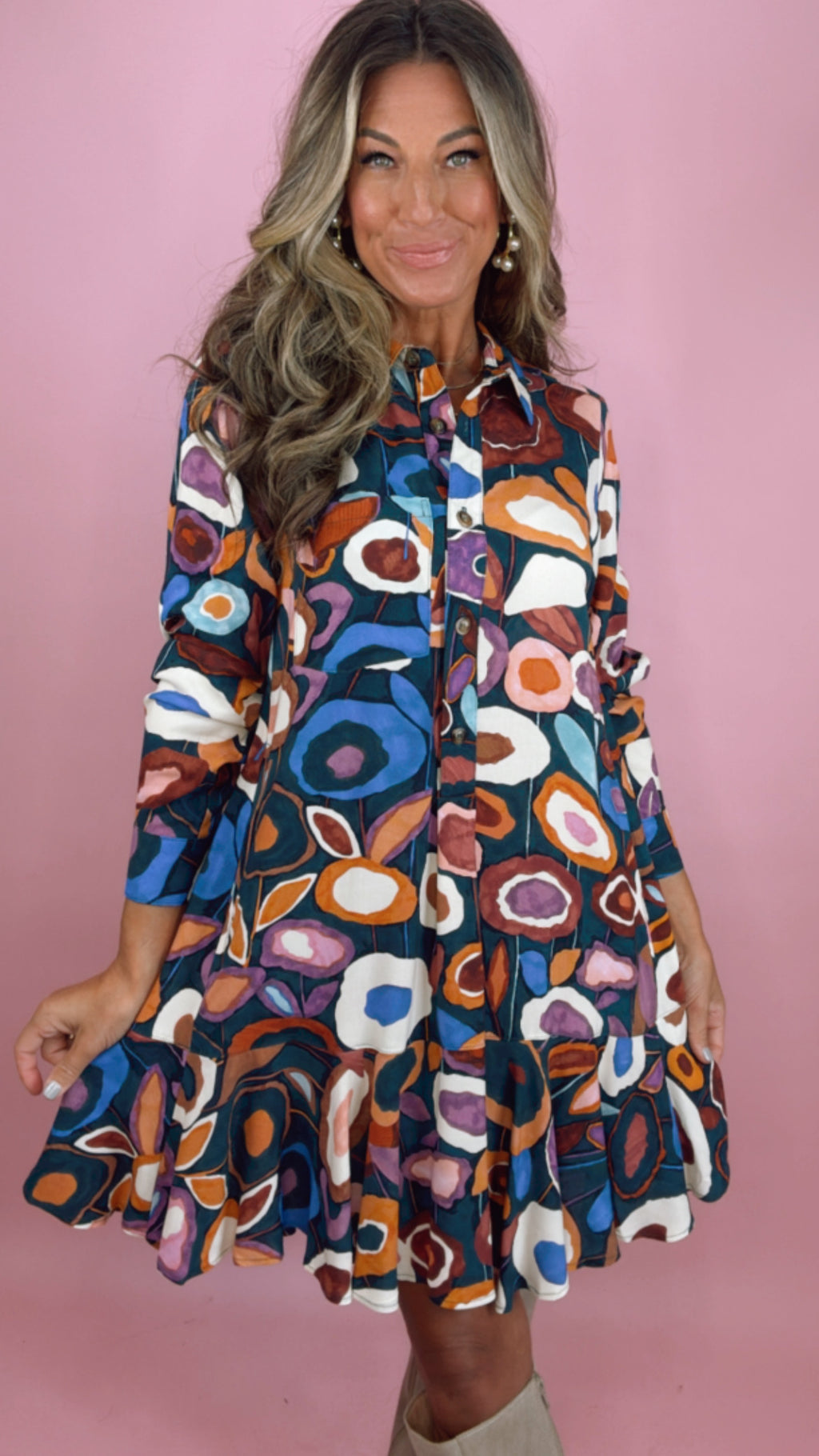 Uncle Frank Fall Blooms Dress