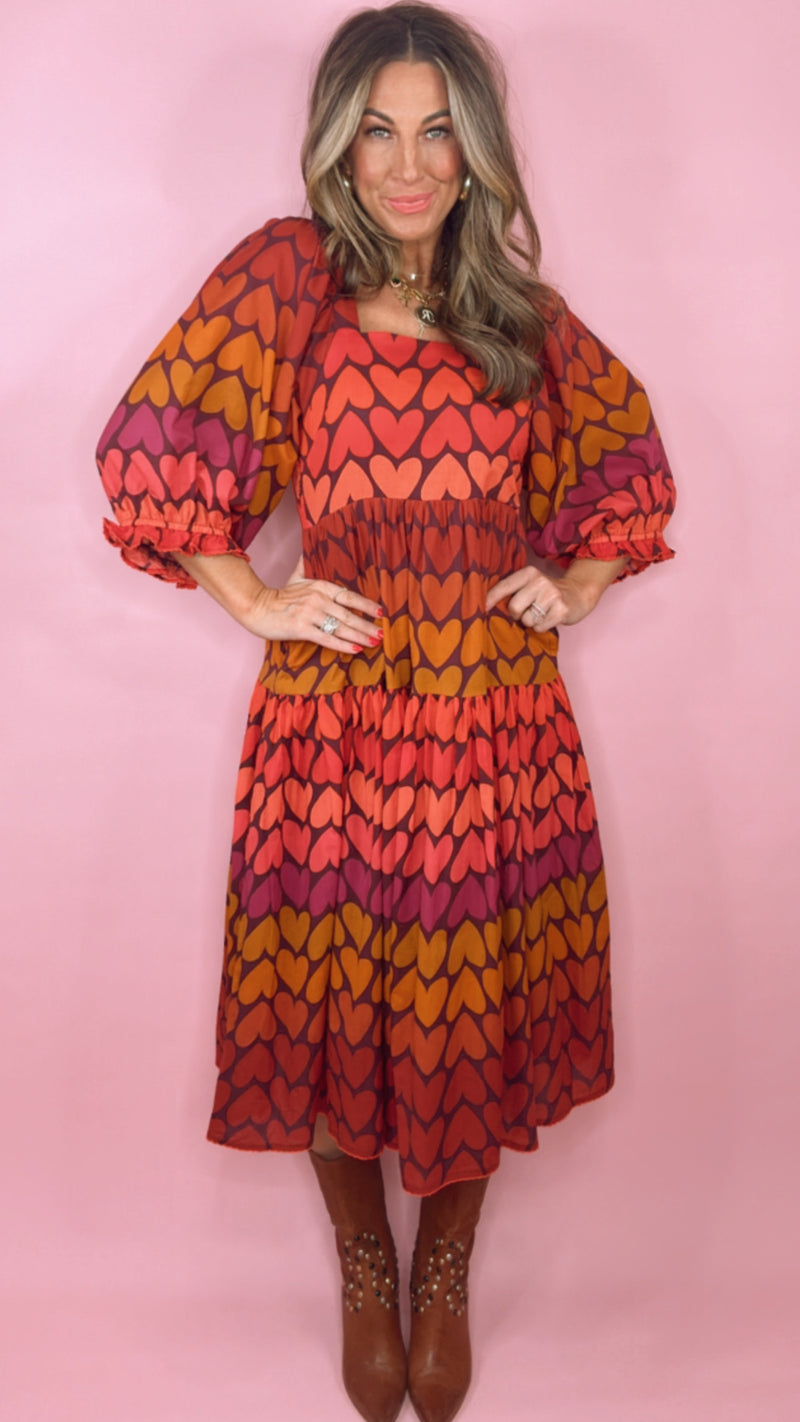 Ivy Jane Ombre Heart Felt Dress