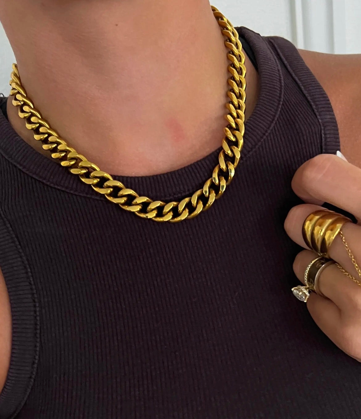 Chunky Gold 16-18” Necklace