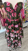 Dress The Population Teigan Floral Tiered Midi Dress