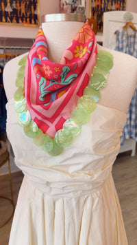 Flower Power Bandana w/ Beads