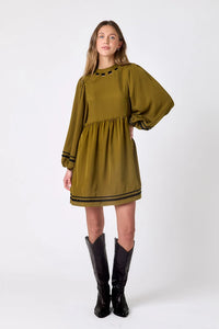 Crosby | Emma Dress in Dark Lichen