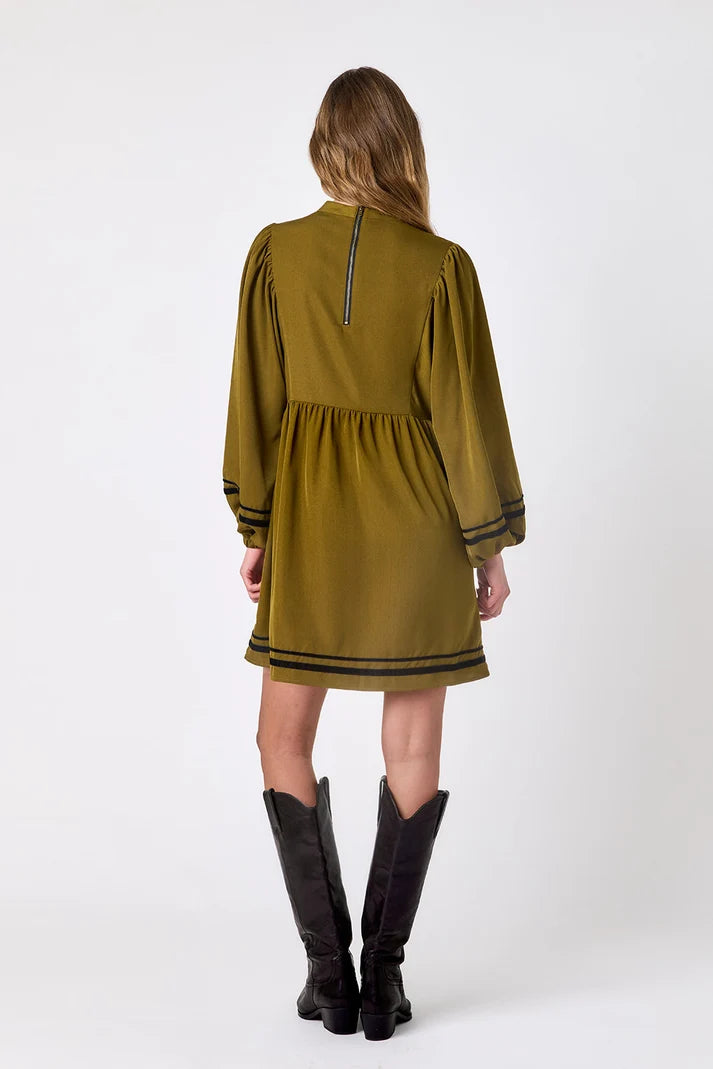 Crosby | Emma Dress in Dark Lichen