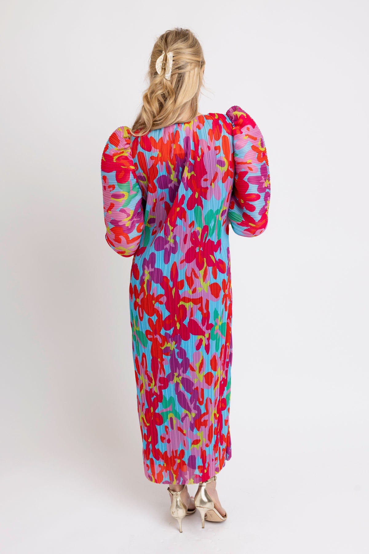 Karlie | Big Floral Pleat Dress