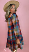 Pink Chicken Kalani Harvest Check Dress (1 LARGE)