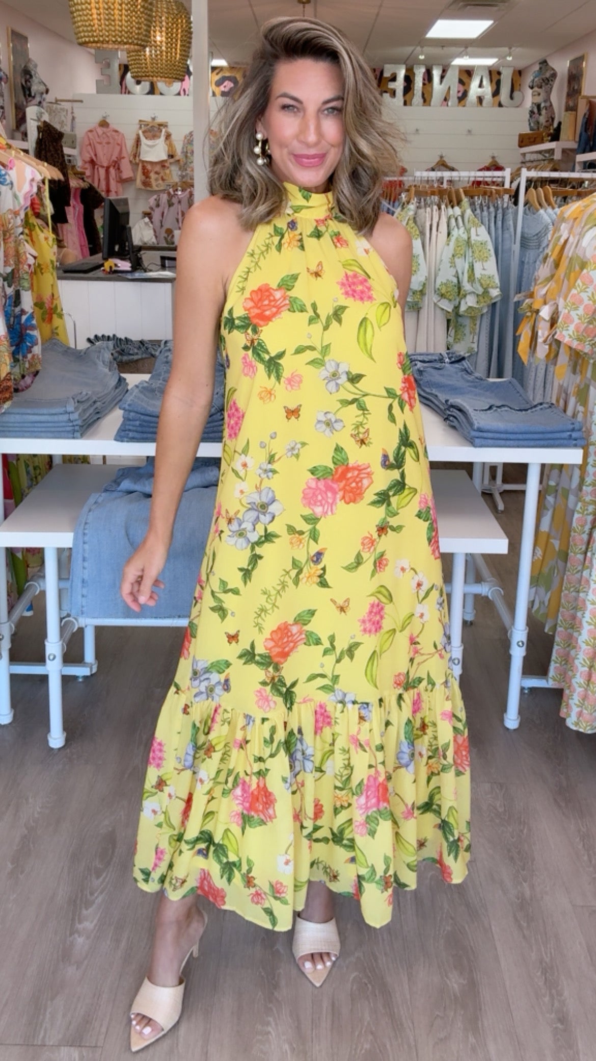 Alden Adair | Perry Dress in Yellow Parterre