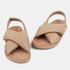 Shushop Delta Nude Criss cross Velcro Sandals