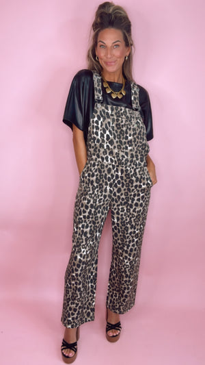 FRNCH Moringa Leopard Overalls