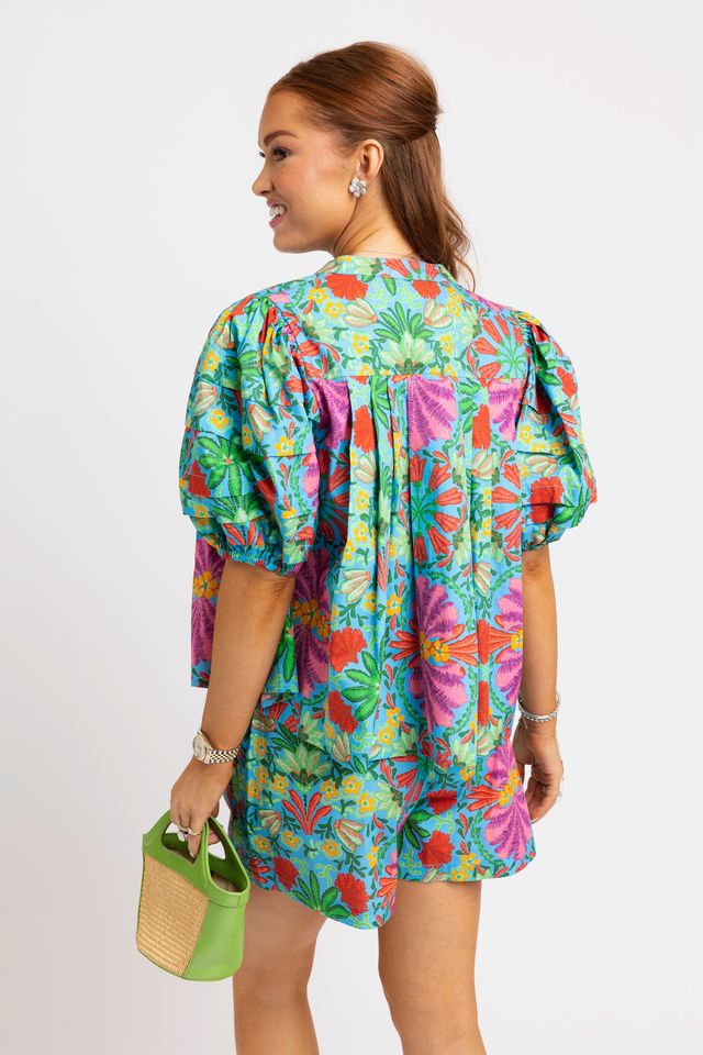 Karlie | Tropical Short w/ Button Detail (SHORTS ONLY) (1 LARGE)