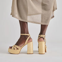 Dolce Vita | Danila Natural Raffia Platform