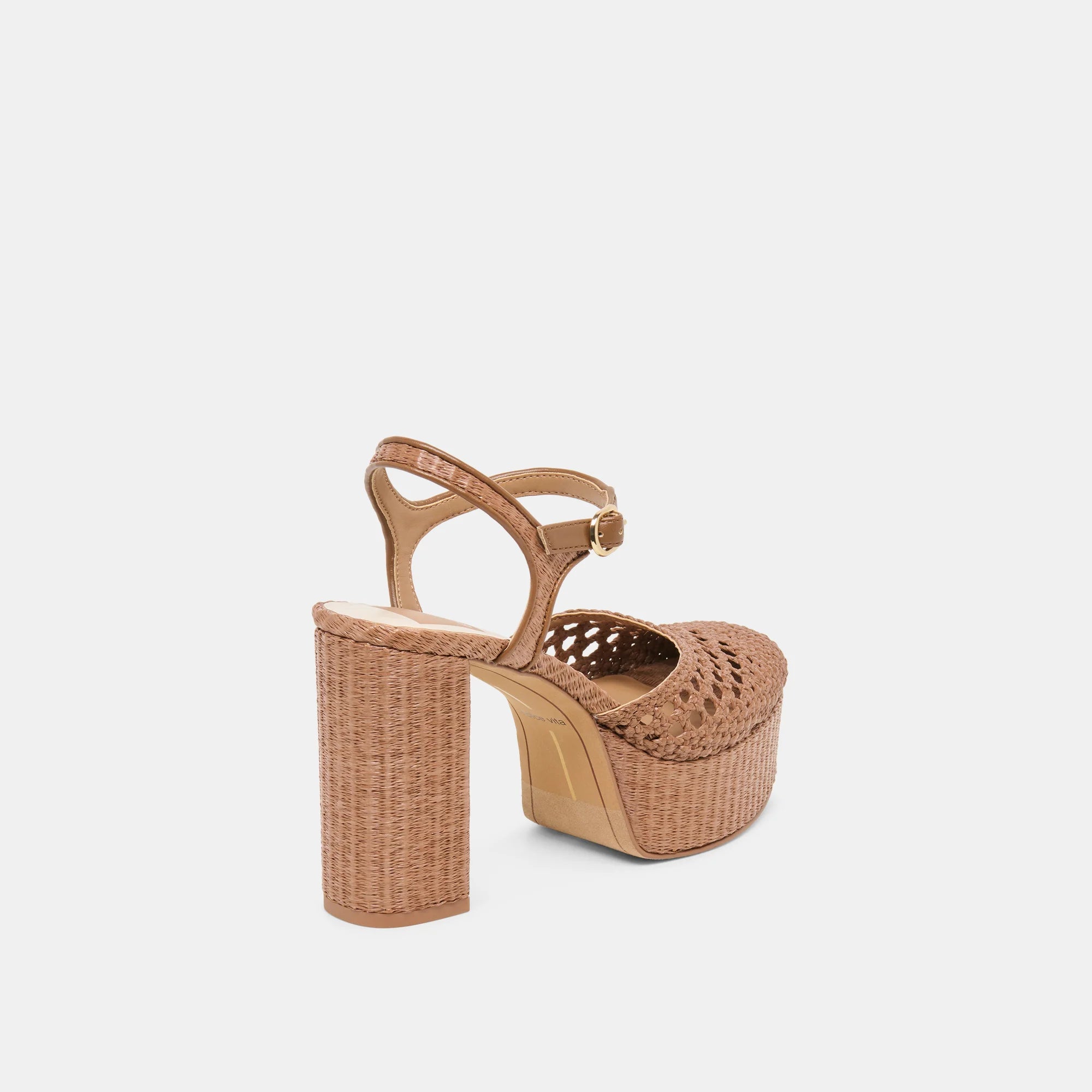 Dolce Vita Gero Brown Raffia Platform