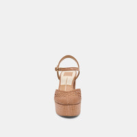 Dolce Vita Gero Brown Raffia Platform