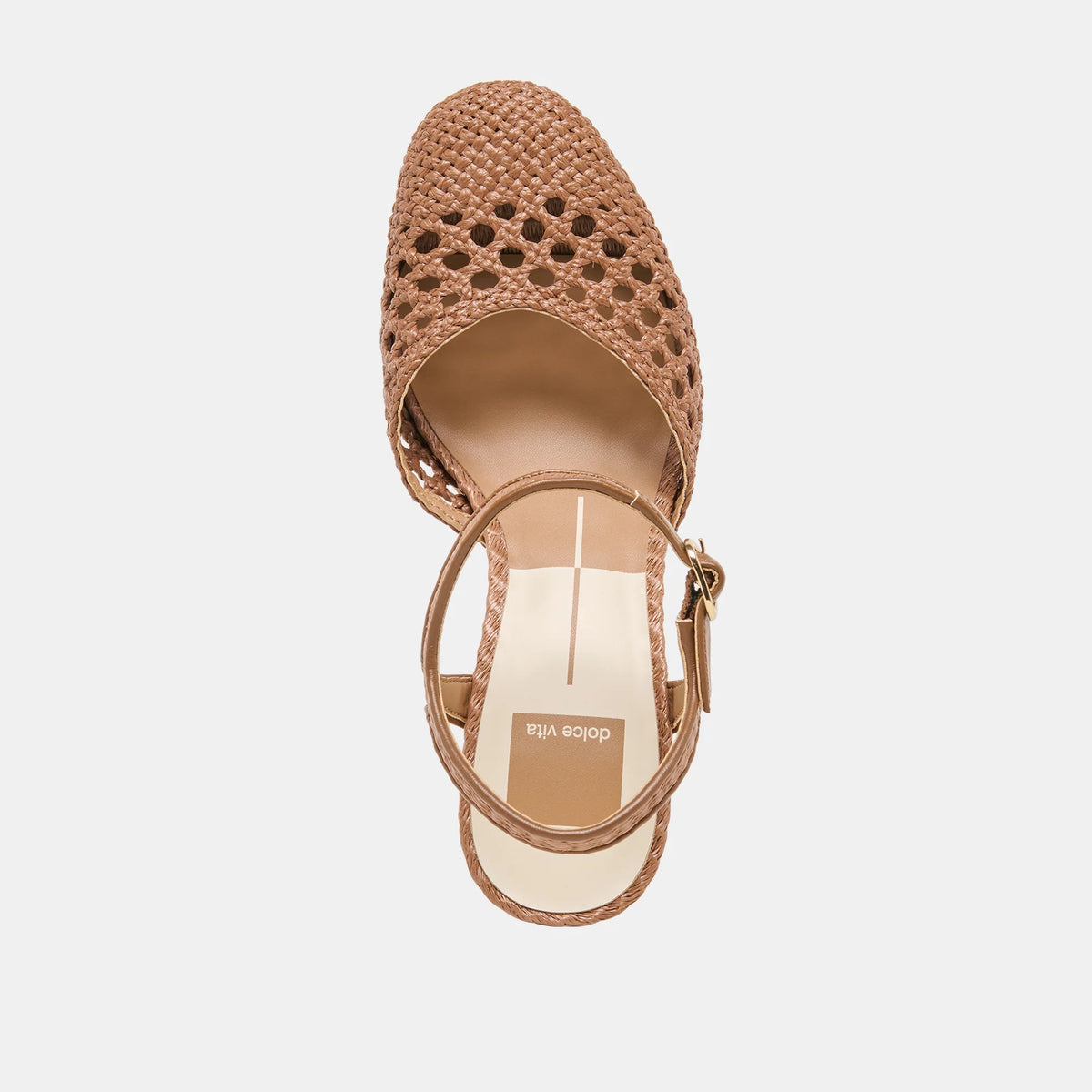 Dolce Vita Gero Brown Raffia Platform