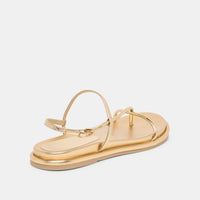 Dolce Vita | Deane Gold Distressed Leather Sandal
