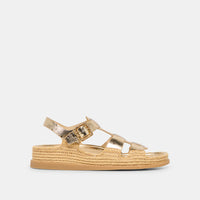 Dolce Vita | Shenna Gold Distressed Leather Sandal