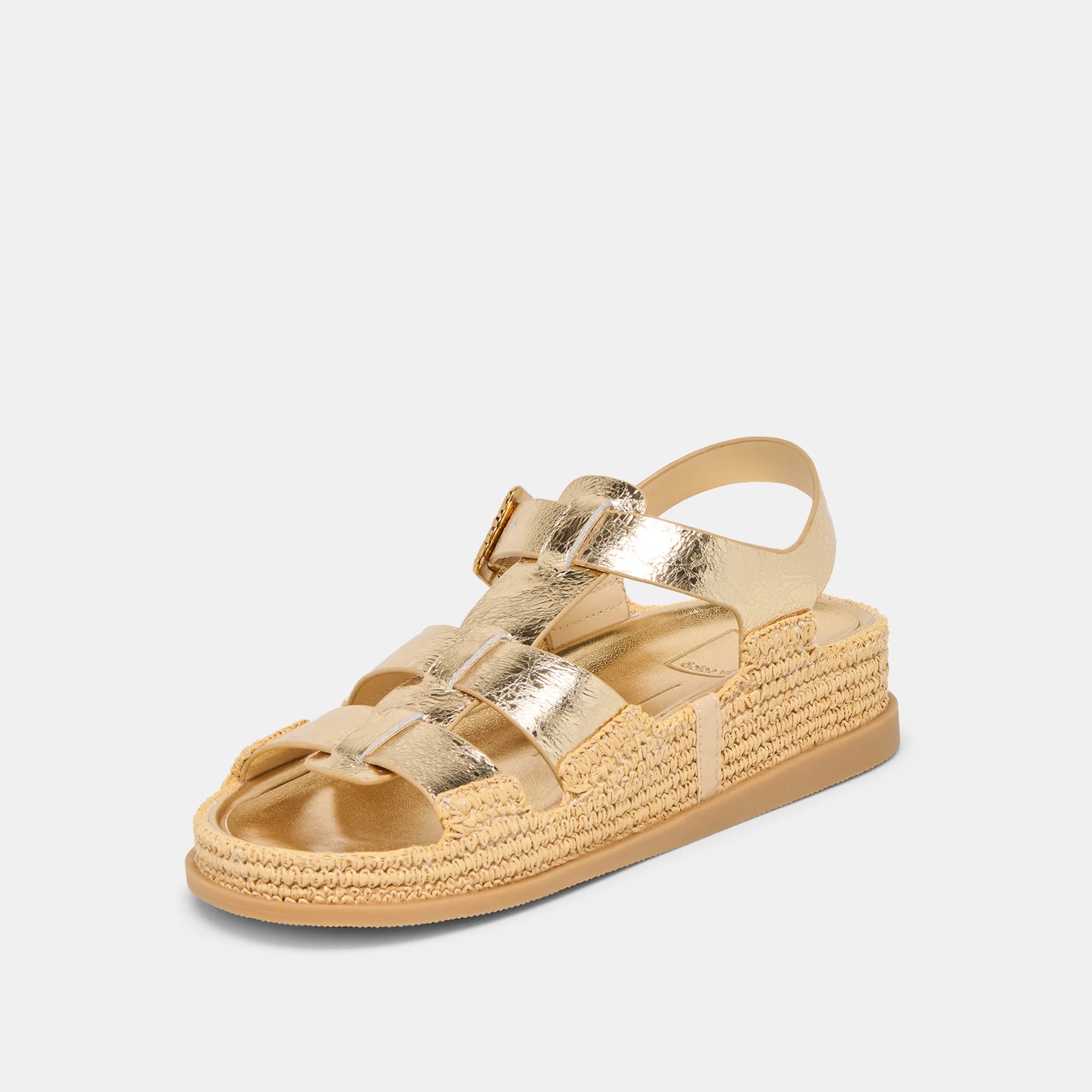 Dolce Vita | Shenna Gold Distressed Leather Sandal