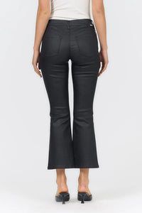 Dear John | Black Jeanne Coated Ankle Flare