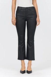 Dear John | Black Jeanne Coated Ankle Flare