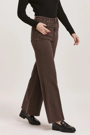 Dear John Fiona Wide Leg Flare in Mocha Brown