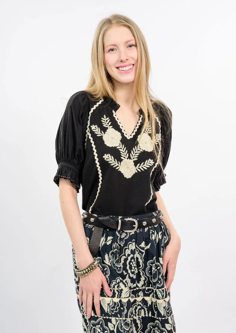 Ivy Jane Black Dana Top