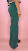 Dear John High Rise Fiona Wide Leg in Rainforest Green