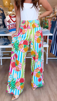Karlie | Aqua Island Fruit Gauze Smock Pant (PANT ONLY)