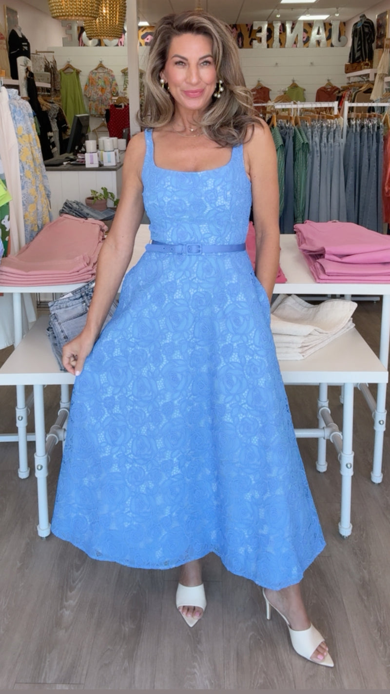 Dress The Population Shelby Midi Dress - Sky