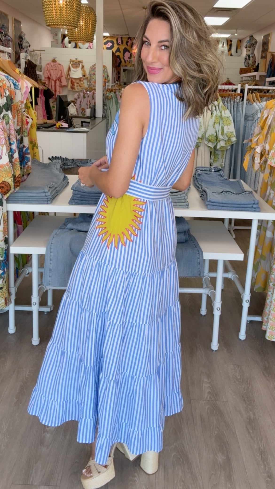 Ivy Jane | Blue "Sun"Sation Dress