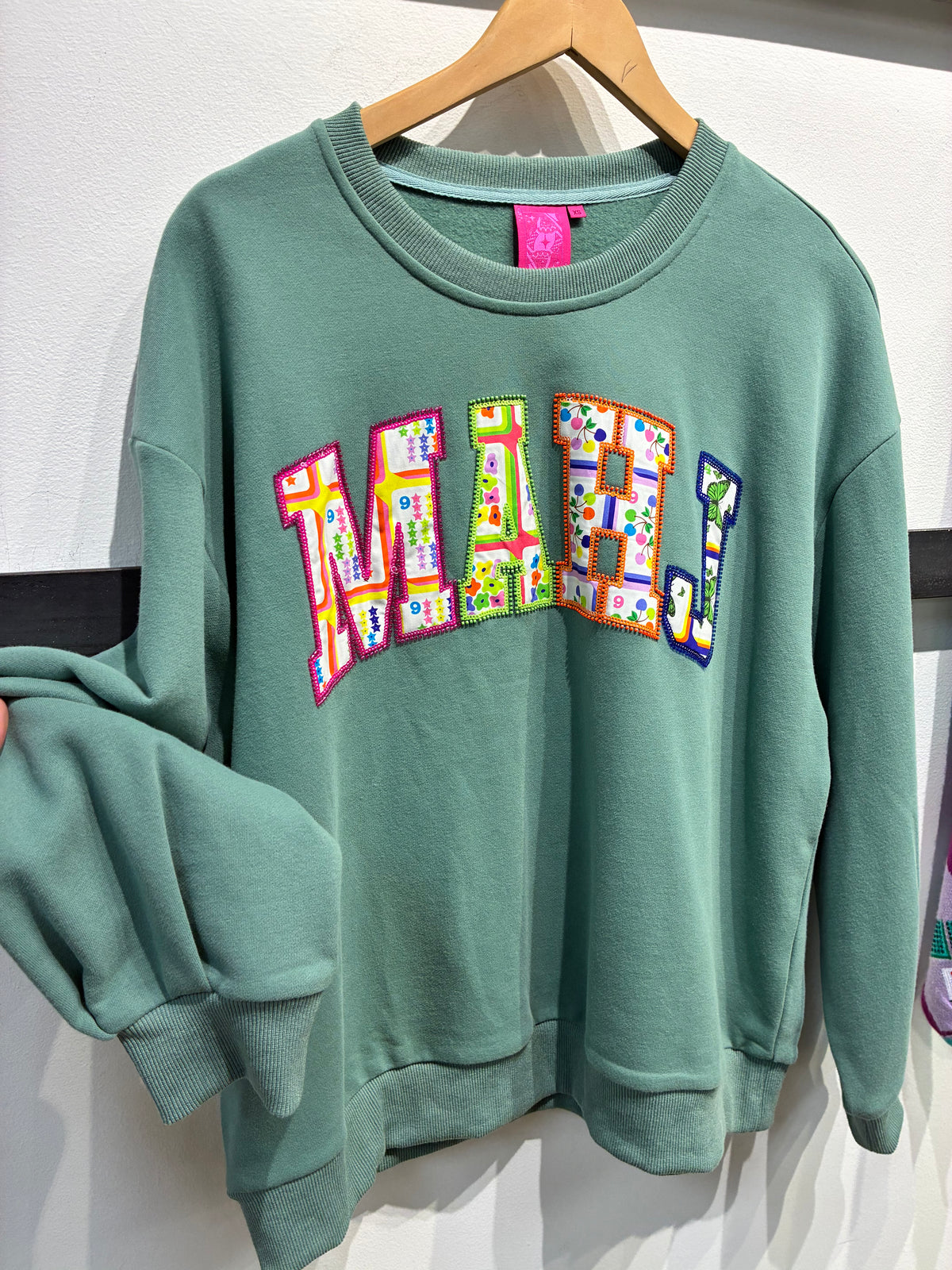 Queen of Sparkles Green MAHJ Sweatshirt