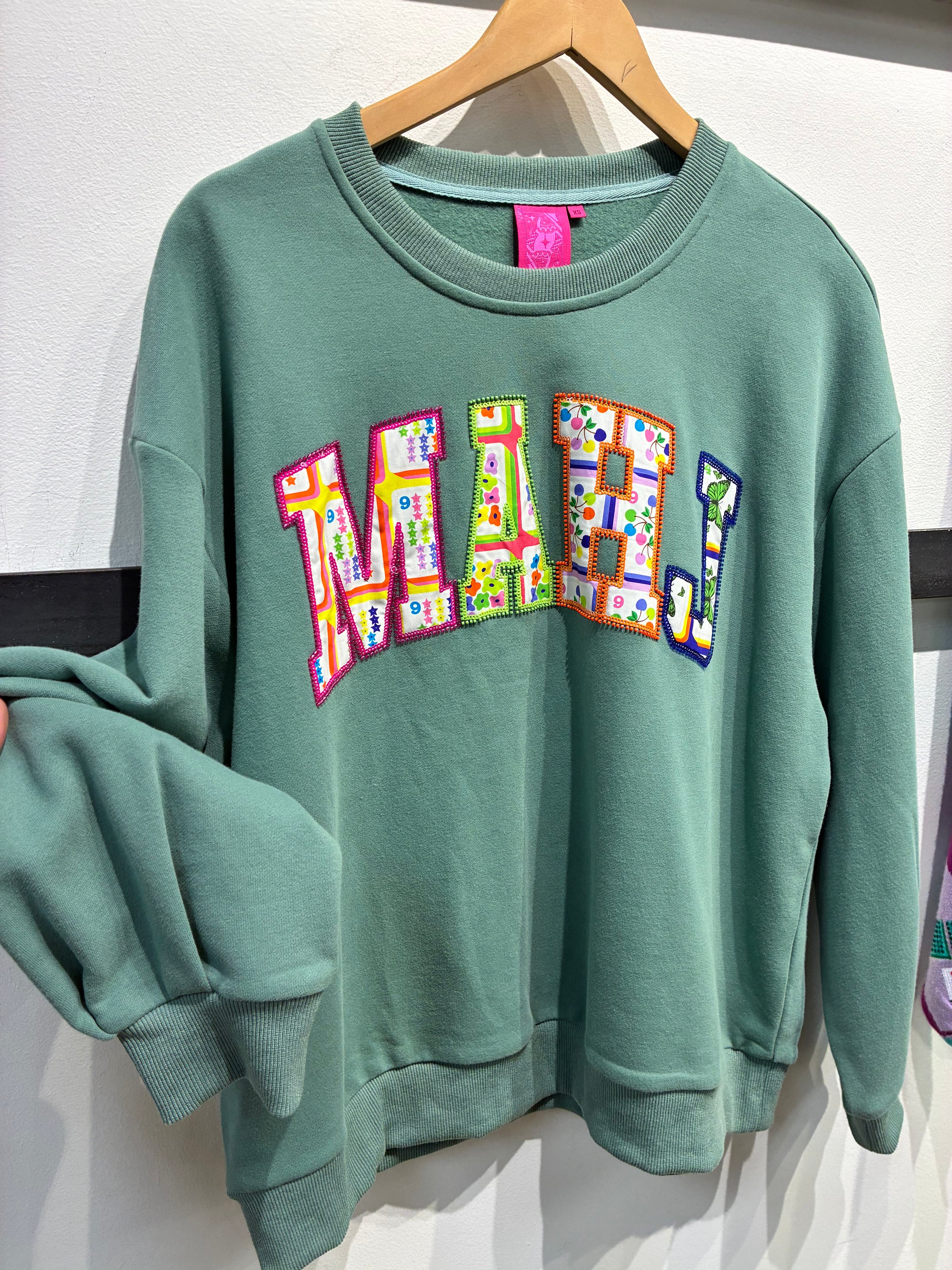 Queen of Sparkles Green MAHJ Sweatshirt