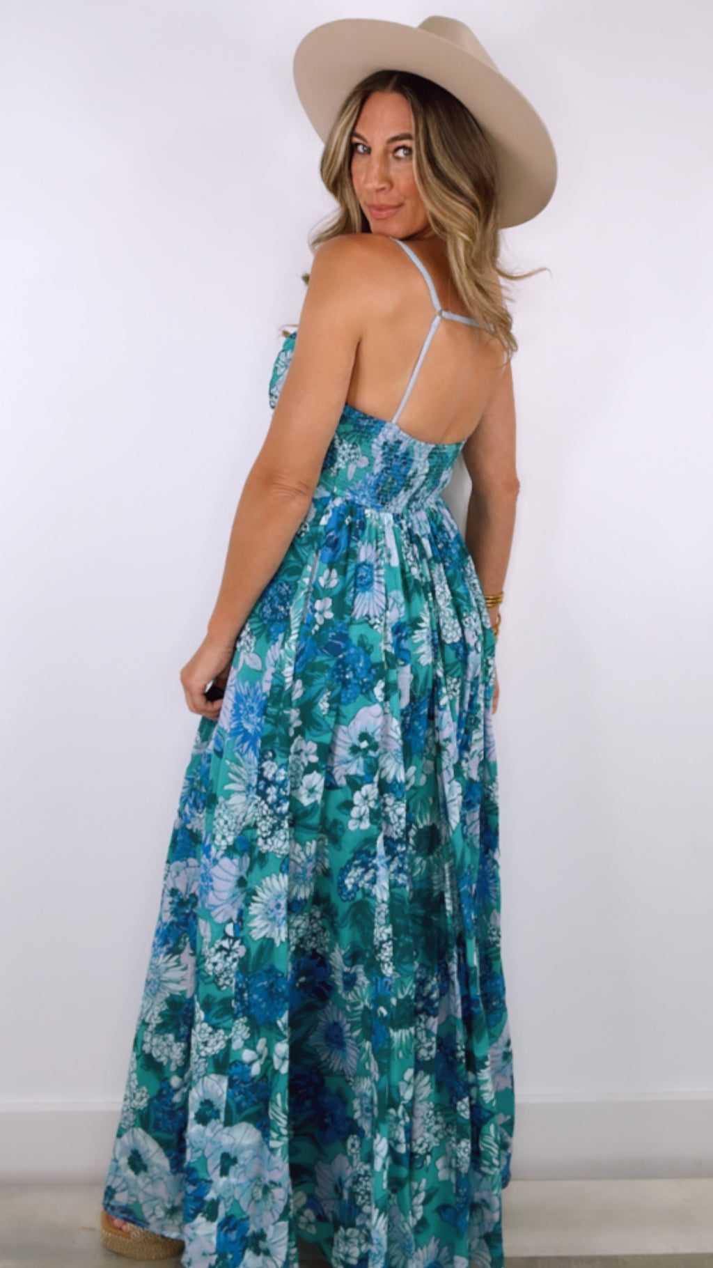 Free People Dream Weaver Maxi in Teal Combo (LARGE)