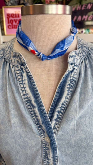 Customizable Blue Tone Scarves