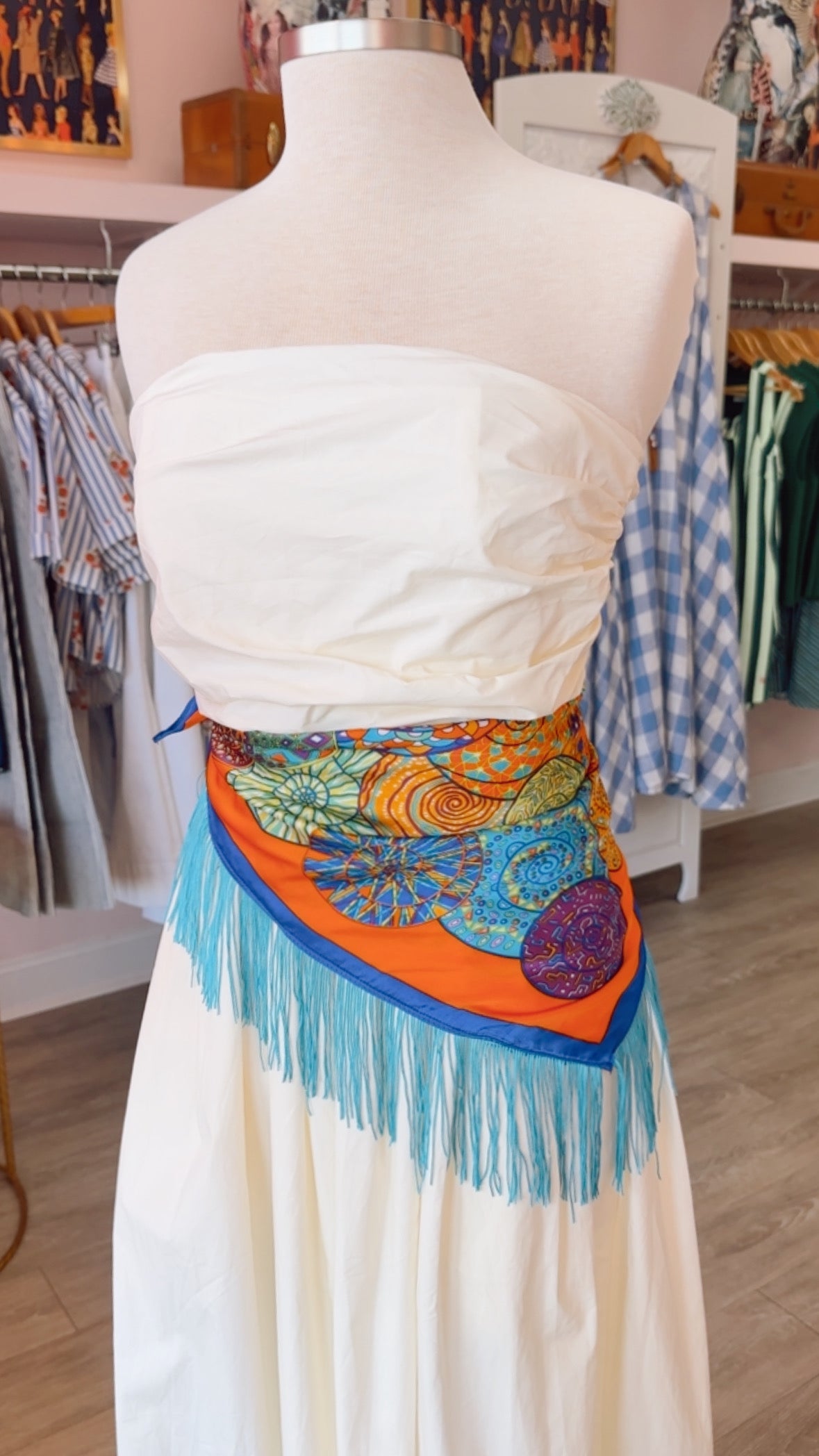 Oversized Bandana w/ Fringe